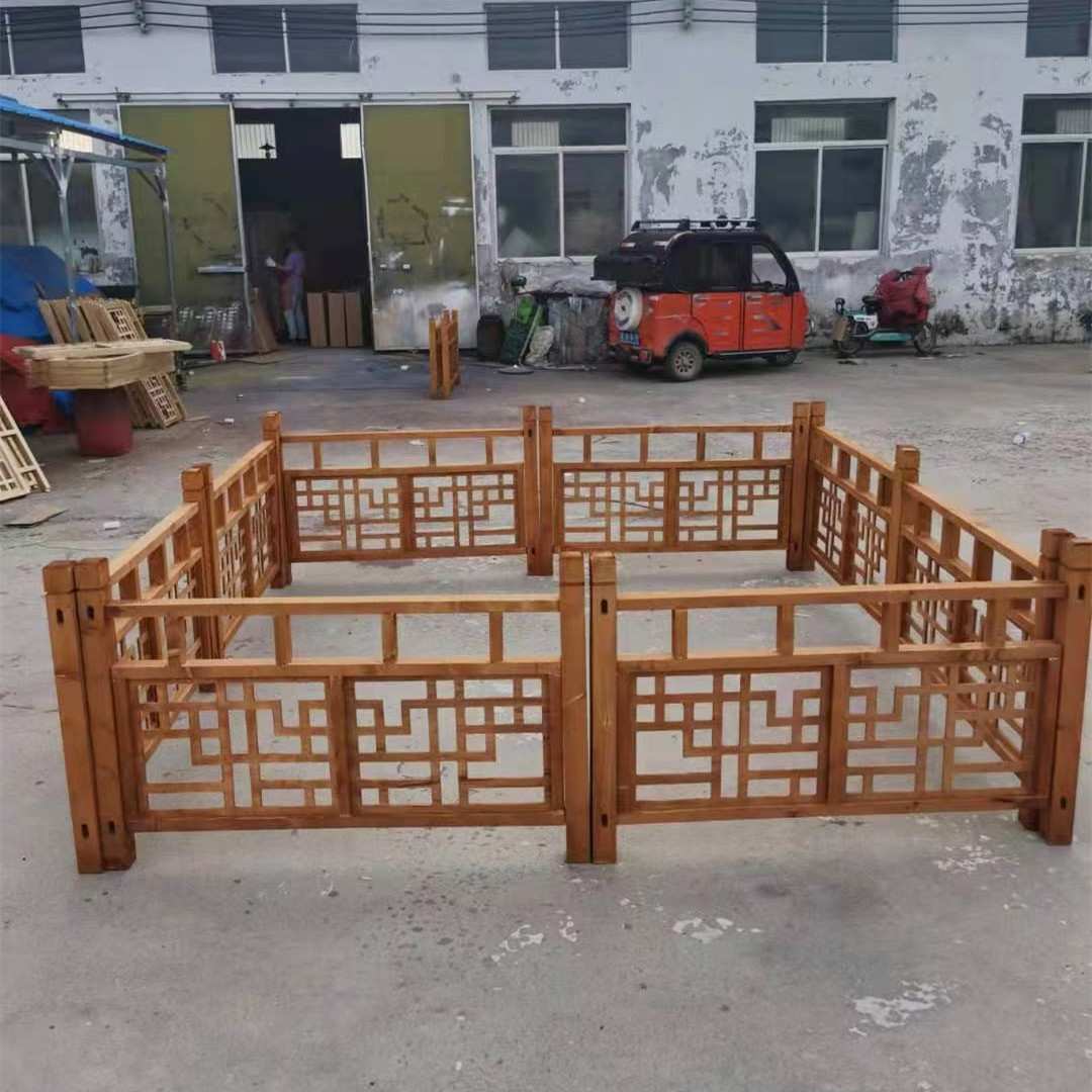 中式婚庆道具木制木纹围栏楼梯扶手栏杆舞台美陈影楼橱窗装饰