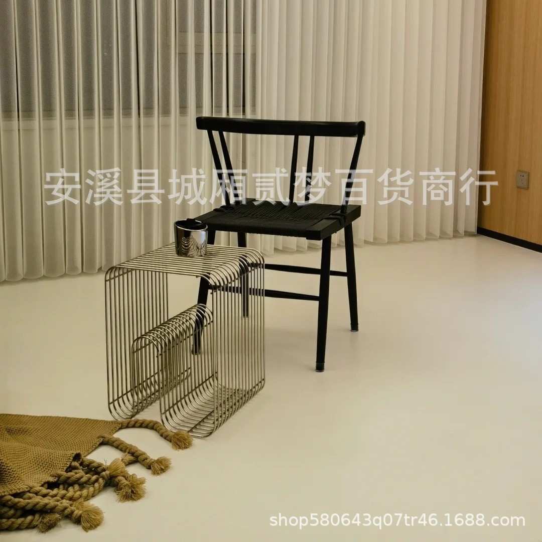 外贸简约线条边几置物架网红迷你小桌子茶几落地杂志架金属收纳