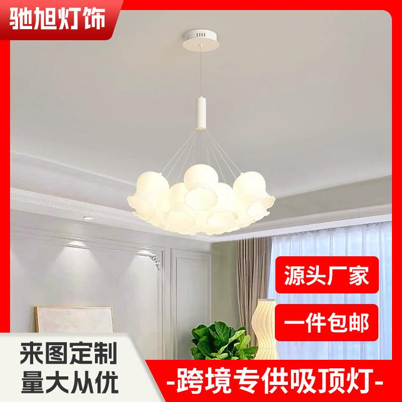 蓝铃花3D球星球创意吊灯客厅北欧简约现代餐厅设计师创意月球灯