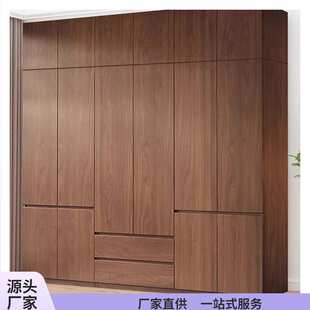 实木衣柜家用卧室新款分段式简易组装儿童柜子出租房用大衣橱