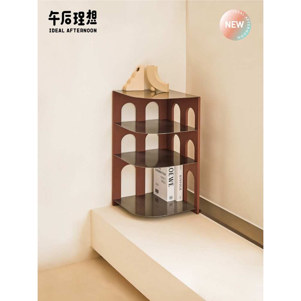 北欧轻奢玄关金属鞋架小型卧室家用多层简易书架宿舍收纳置物杯架