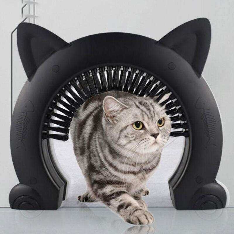 宠物猫门狗门洞猫自由穿梭门洞猫刷猫蹭毛刷宠物门猫咪挠痒蹭痒器