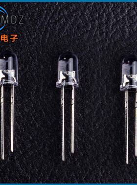 F8/8mm草帽大支架 0.5W白发红光 24x24MIL 直插 LED发光二极管