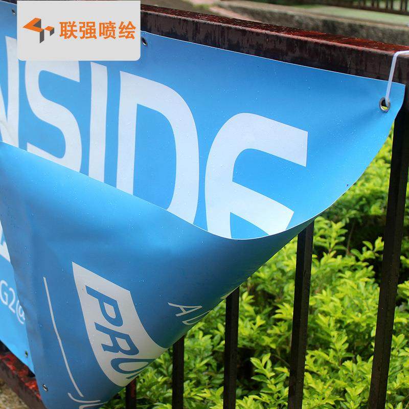 深圳喷画厂家制作双面广告吊旗 商场中庭吊旗双喷布广告画面