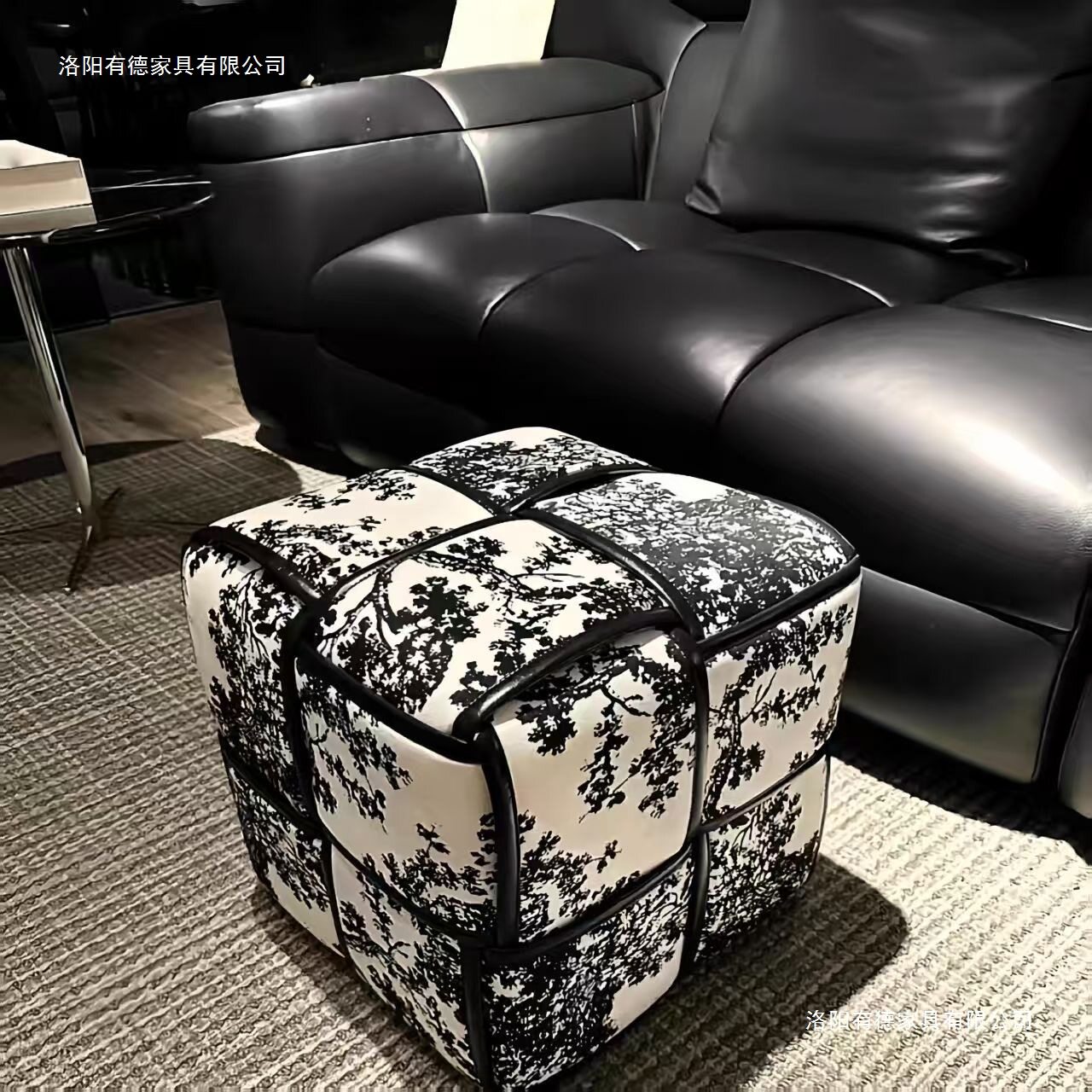 复古换鞋凳入户凳子坐墩沙发脚踏脚凳现代简约矮凳魔方凳中古凳子