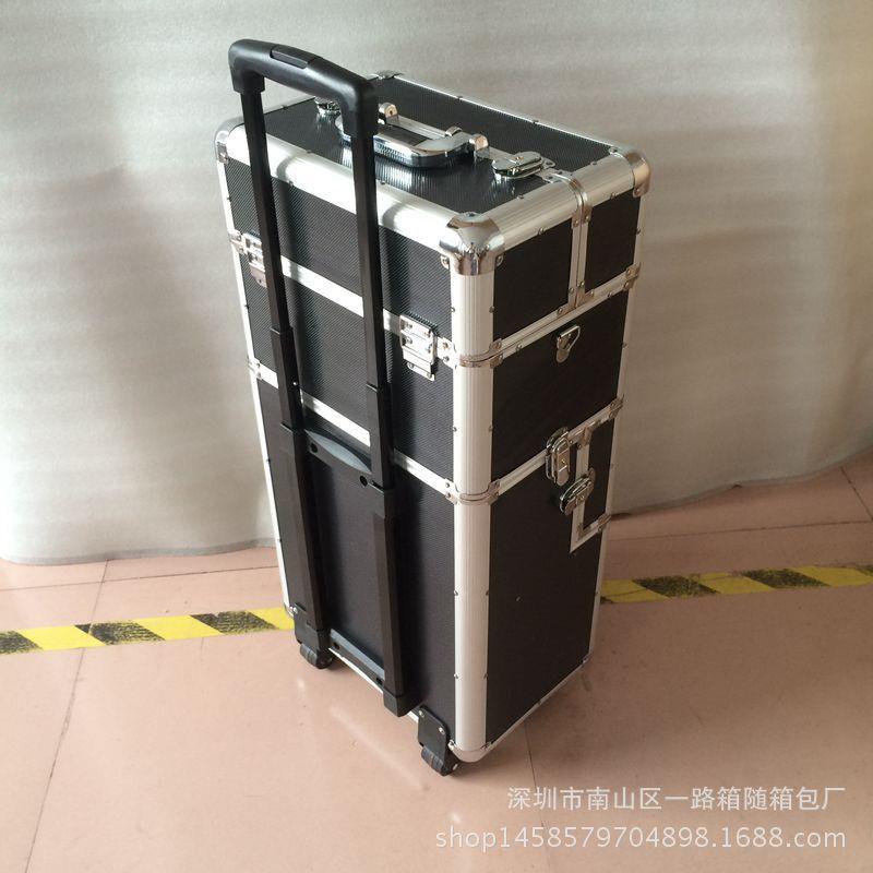 厂家三层铝合金箱拉杆箱大号铝合金仪器箱摄影器材航模遥控箱