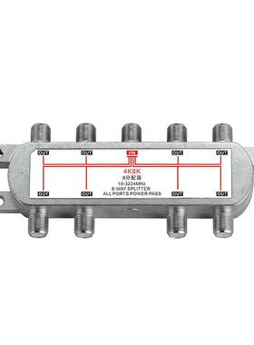 4K8K10-3224MHz八功分器八分配4K8K8功分8分配器佳星