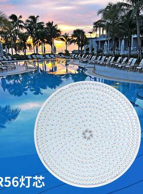 热销led平薄款PAR56平面灯芯户外水下景观池泳池灯壁挂灯RGB七彩