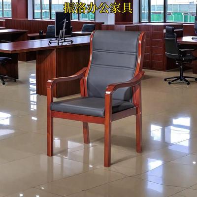 实木办公椅油漆靠背扶手椅办公室桌前会客椅会议培训接待椅电脑椅