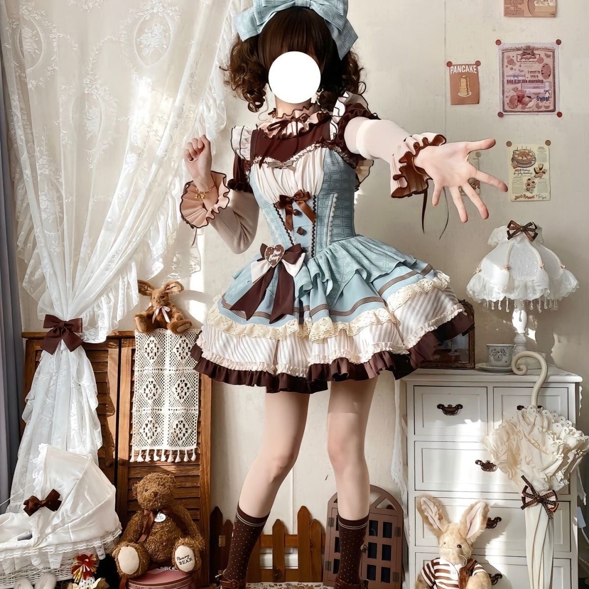 薄巧芙芙新年薄荷巧克力Lolita原创设计狗短doll感公主裙可爱洋装,模玩/动漫/周边/娃圈三坑/桌游,lolita洛丽塔/软妹装/洋装,淘宝优惠券,粉丝福利购,淘宝优惠卷