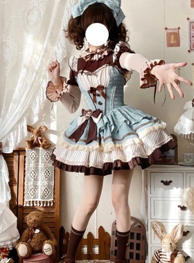 薄巧芙芙新年薄荷巧克力Lolita原创设计狗短doll感公主裙可爱洋装