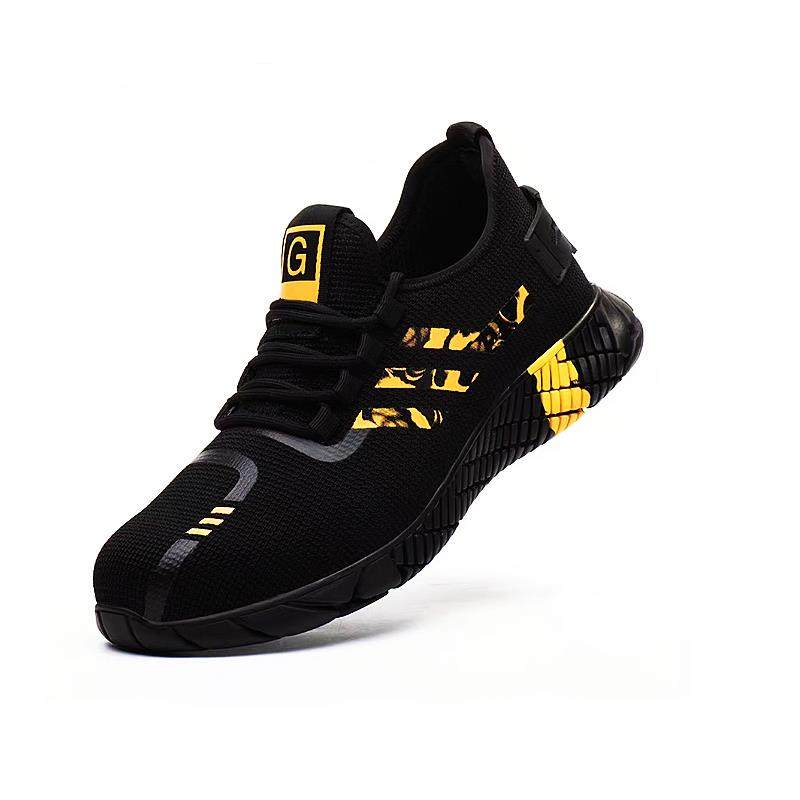 夏季飞织软底劳保鞋男透气防臭钢头带钢板防砸防刺穿工地工作轻便