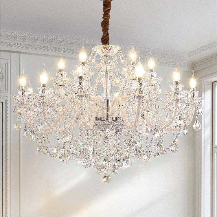 水晶吊灯简约现代客厅灯法式轻奢宫廷风餐厅简欧大气网红卧室灯具