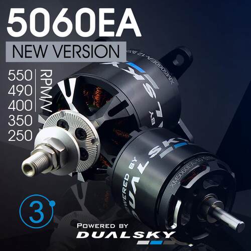 双天DUALSKY XM5060EA V3 550/490/400KV固定翼航模无刷电机90E