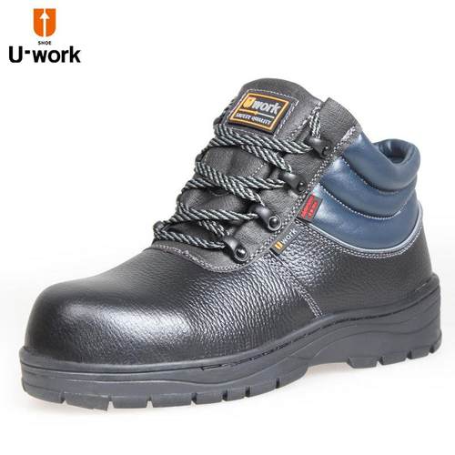 优工（U-work）REZ-B1135 劳保鞋防砸绝缘加绒高帮安全鞋
