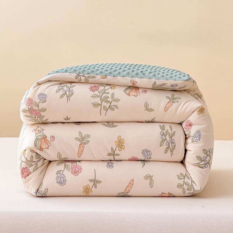 绒宜坊A类针织棉豆豆绒被子大豆纤维冬被双面春秋冬被芯单双家用