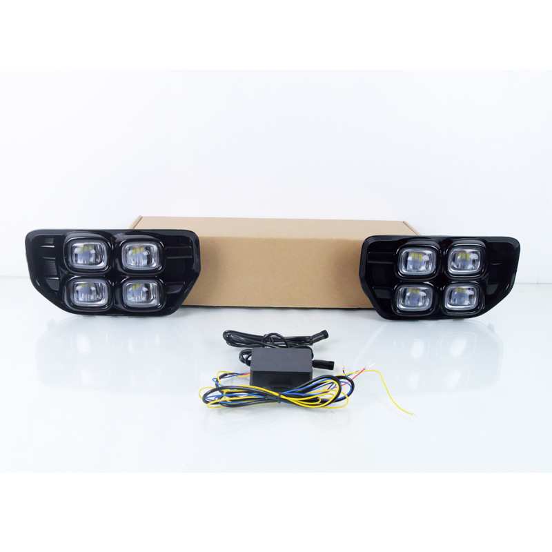 适用23-24年福特游琦侠ranger日行灯日间行车灯流光转向改装雾灯