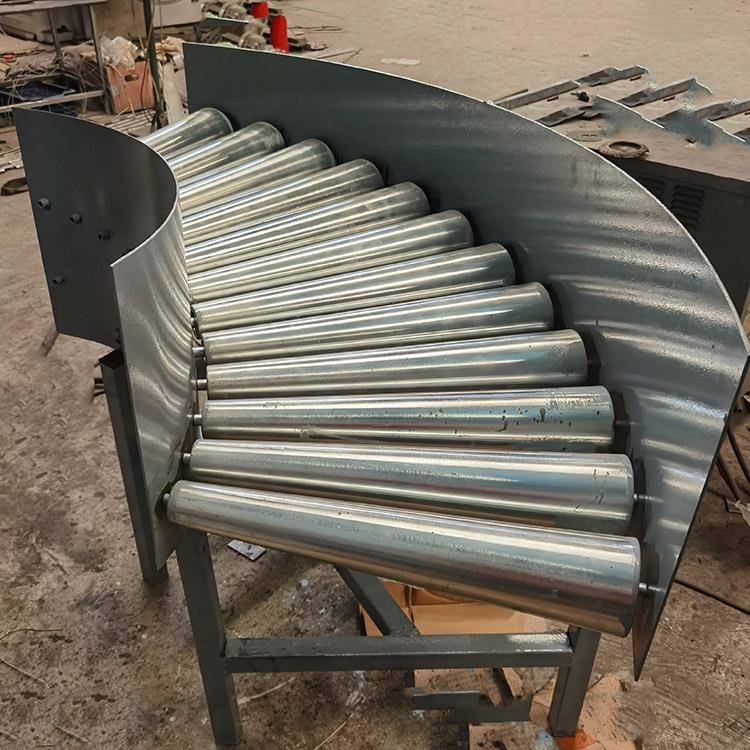 90度180度锥形滚轴转弯机汽车配件组装滚轴动力输送流水线