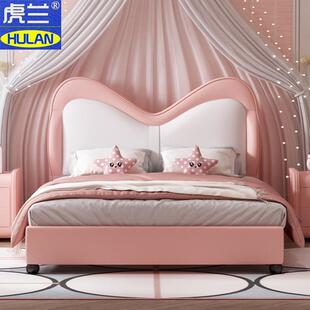 BBM609 1儿童床男孩汽车床轻奢现代实木真皮床青少年单人床男童软