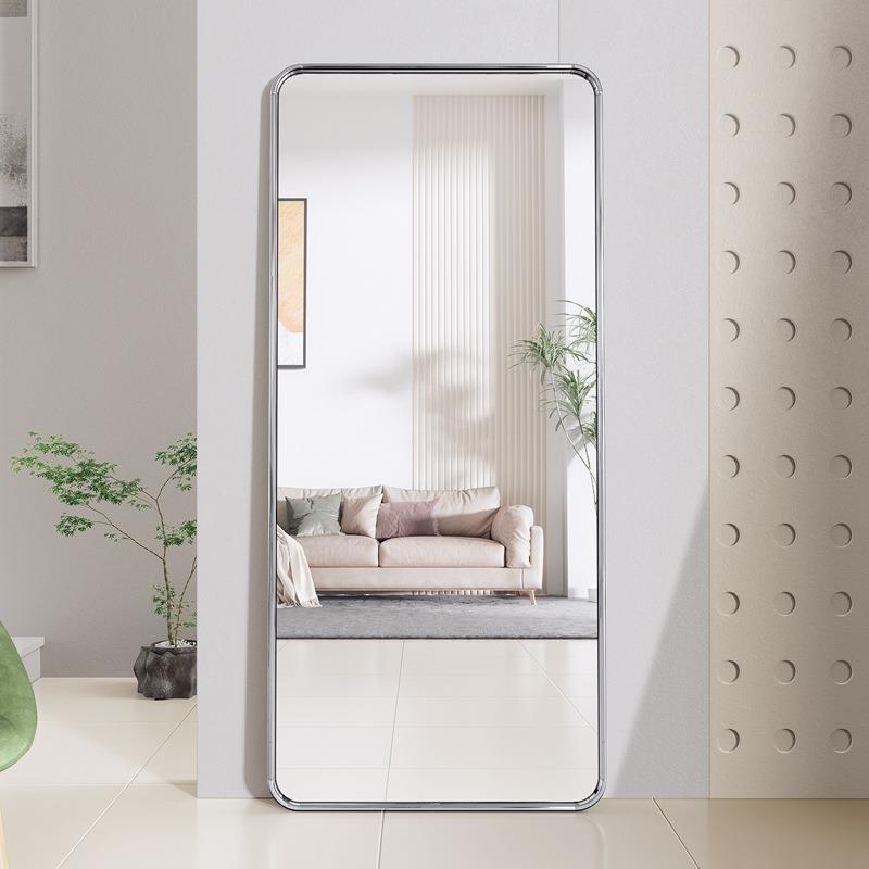 全身镜穿衣镜落地镜家用服装店镜子试衣镜直播显瘦美颜圆角拱形