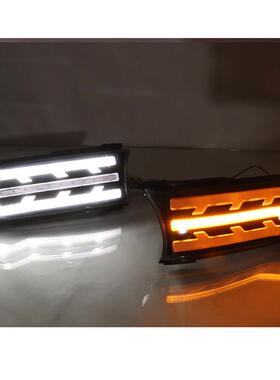 适用于07-21款FJ酷路泽大灯改装日行灯流水转向灯LED前雾灯总成fj