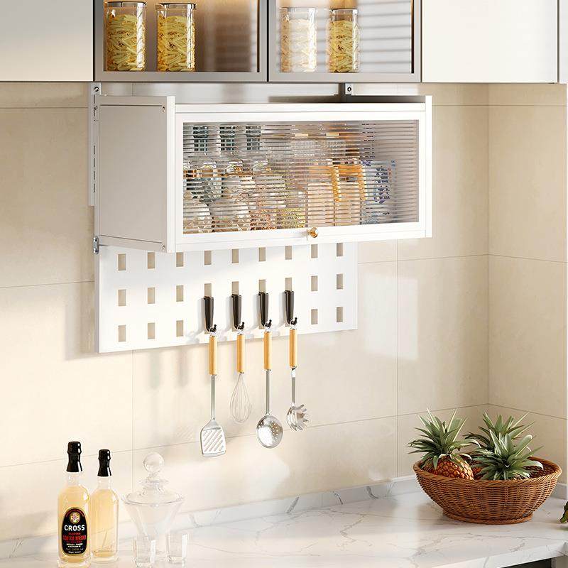 厨房多功能壁挂式吊柜调料置物架上翻储物柜家用防尘带门收纳架,基础建材,脚轮/万向轮,淘宝优惠券,粉丝福利购,淘宝优惠卷