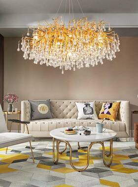 现代别墅水晶吊灯树枝餐厅简美奢华豪华卧室客厅大灯法式艺术大厅