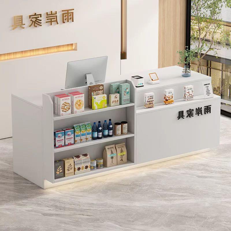 吧台便利店收银台店铺小型柜台超市文具店展示架奶茶前台桌接待台