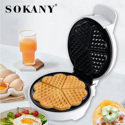 新款SOKANY906可拆洗松饼面包机白色华夫WAFFLEMAKER