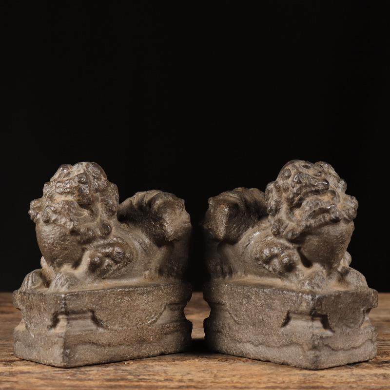 仿古石雕天然青石风化皮壳狮子古法制作中式民俗复古石狮古典装饰,电子/电工,接线端子,淘宝优惠券,粉丝福利购,淘宝优惠卷