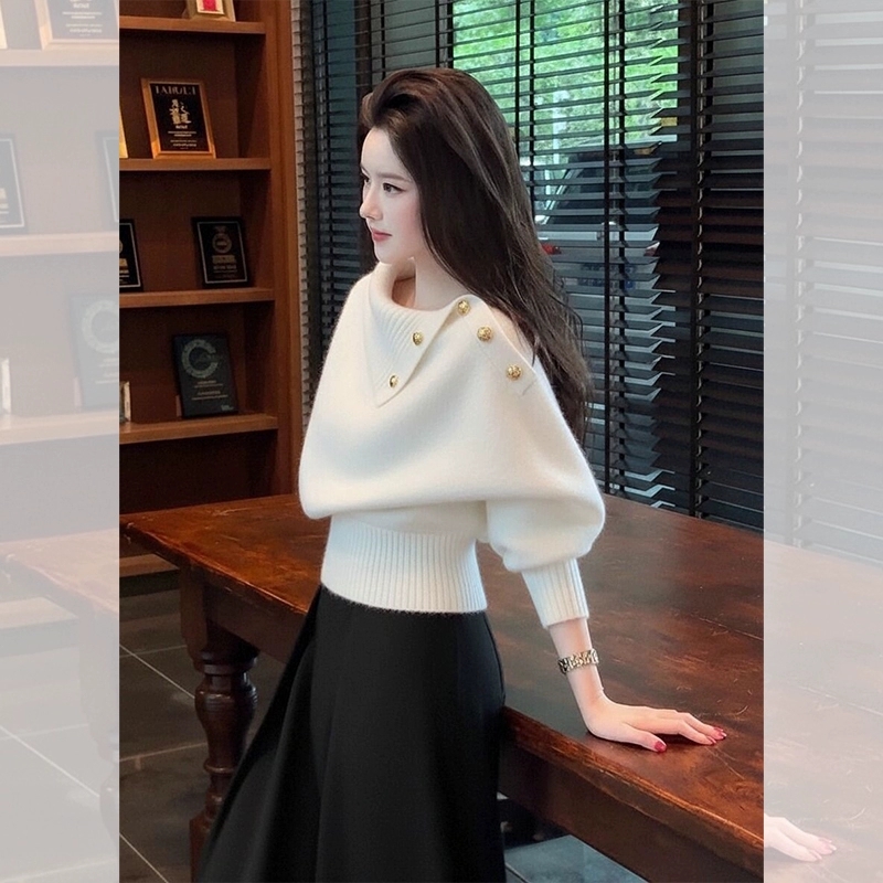 2025新款秋冬时尚轻熟气质淡人高知穿搭氛围感巨好看棕色针织上衣