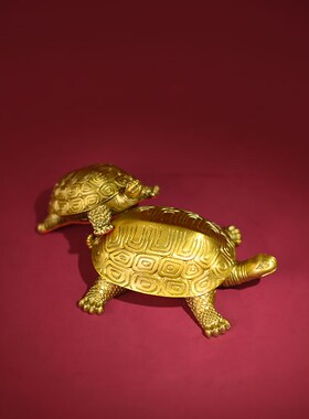 纯铜乌龟摆件千年龟金钱龟长寿龟巴西龟铜龟祝寿家居装饰品工艺品