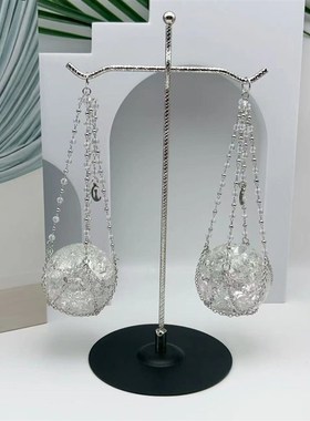 水晶球底座桌面摆件客厅玄关装饰品创意水晶底托女生家居改造装饰