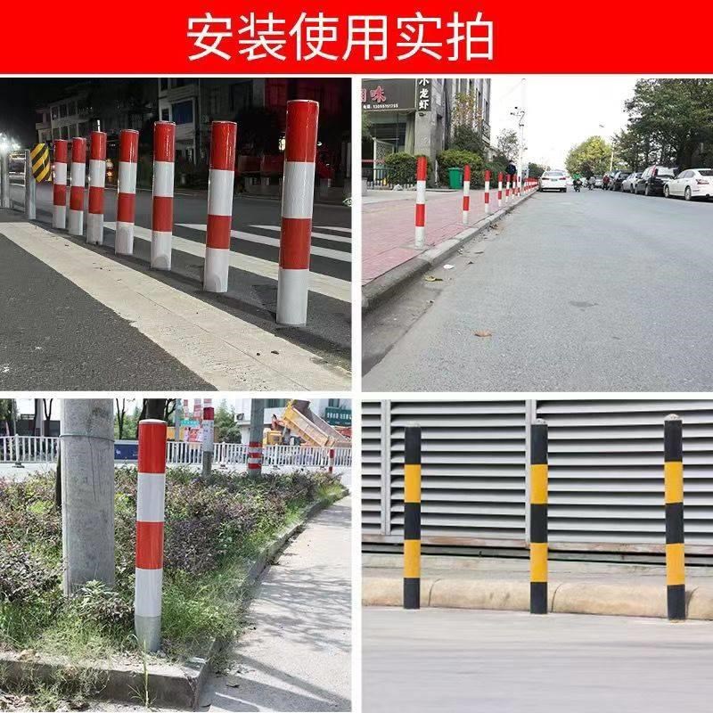 示other钢管警柱反光柱白道口桩管黄黑镀锌钢立柱柱隔离柱预