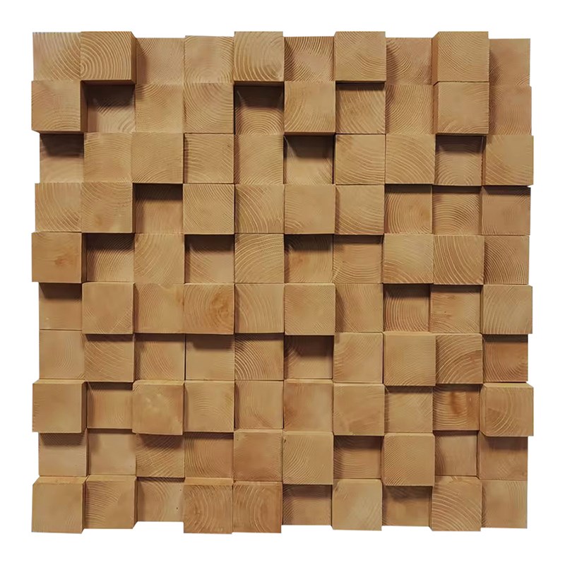 3d立体木头原木纹马赛克实物画客厅沙发背景墙装饰画油画玄关挂画