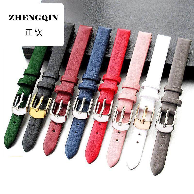 正钦适用头层牛皮女款12mm-14mm手表带通用款头层牛皮真皮表带