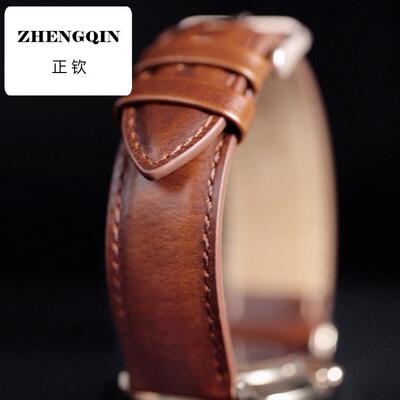 适用真皮表带男平纹手表带女配件表链代用DW浪琴卡西欧天王飞亚达