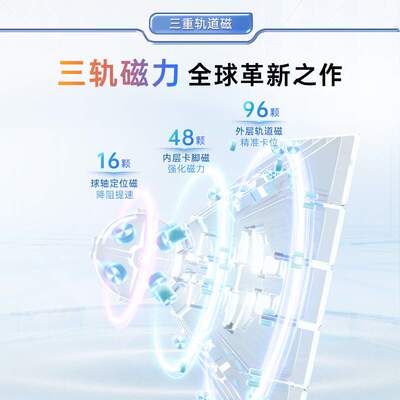 魔域WRM傲创V6五阶魔方单轨双轨三轨磁力魔衣版竞速比赛益智玩具