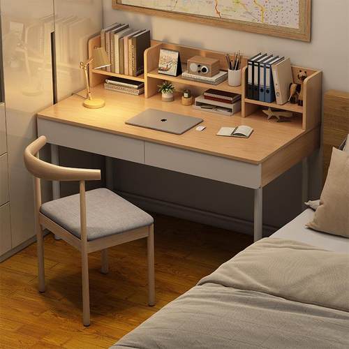 书桌家用办公桌简约现代电脑桌简易桌小户型女孩卧室带抽屉学习桌