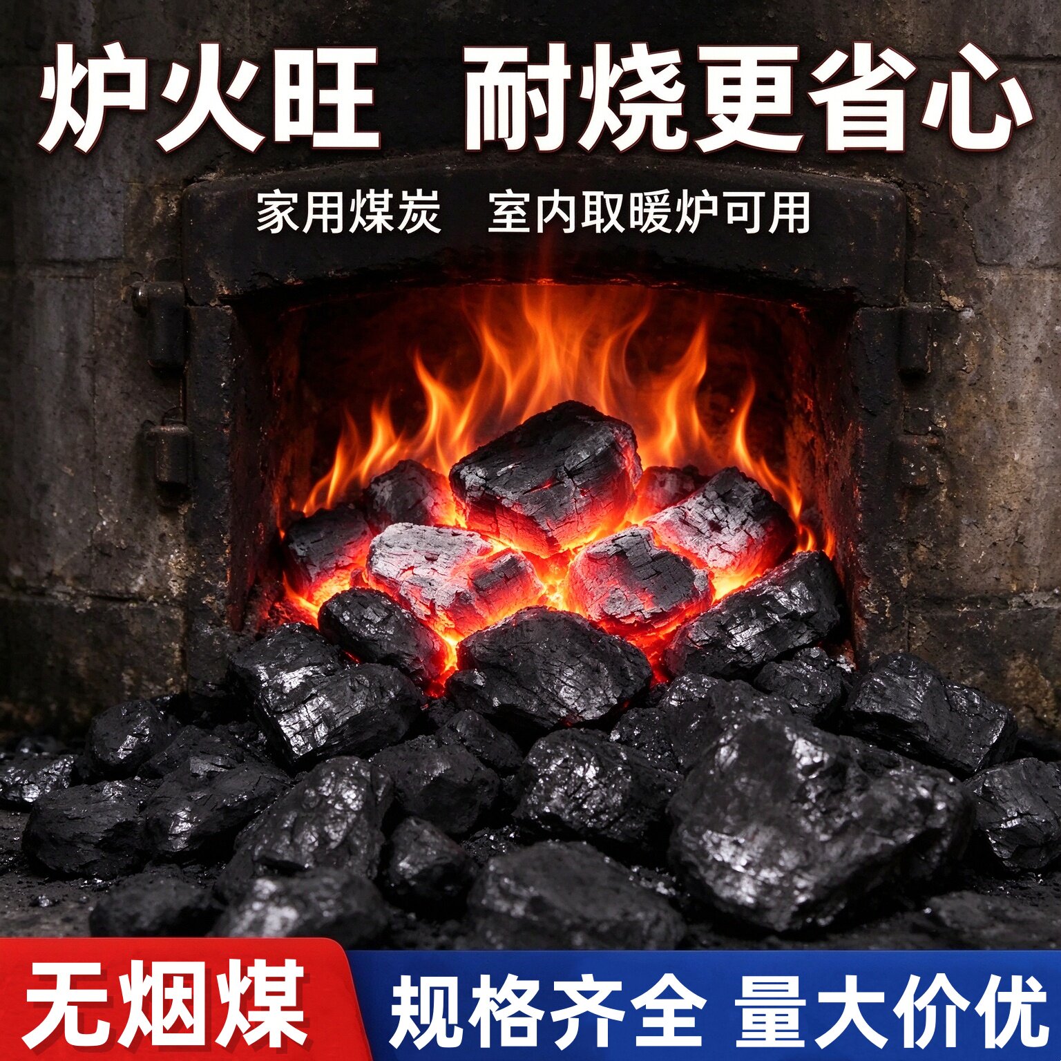 无烟煤块家用取暖锅炉高热量钢炭