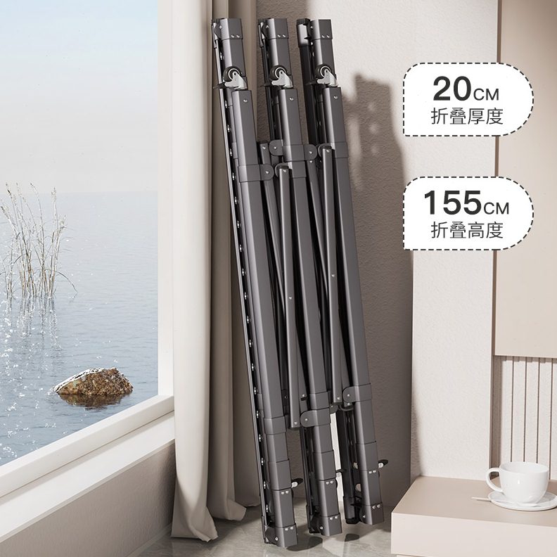 庭院折叠晾衣架晒被子神器架家用移动凉落地晾衣杆晒衣架阳台户外