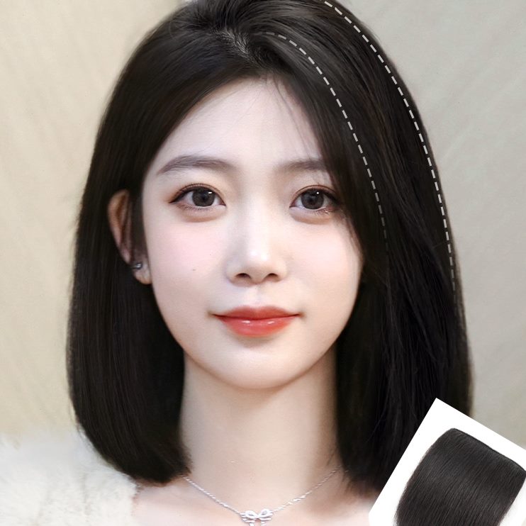 假发片两侧无痕蓬松补发神器真发女高颅顶头隐形垫发根顶垫发片