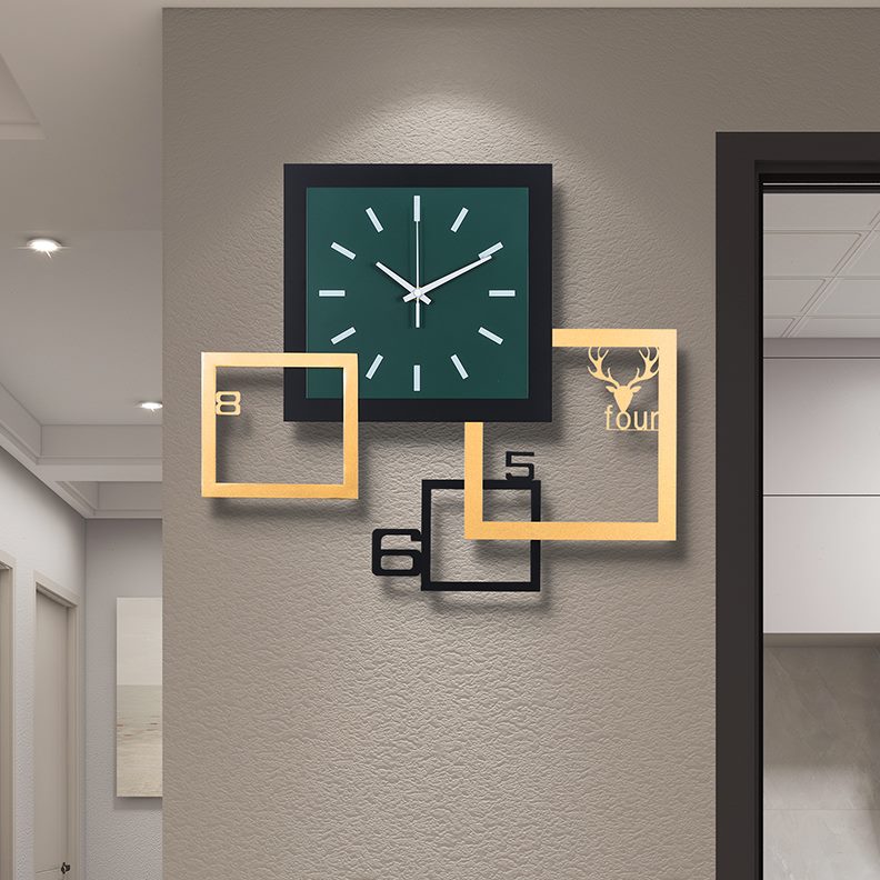 北欧风格装饰简约极简现代餐厅钟表静音时尚挂钟客厅时钟个性创意