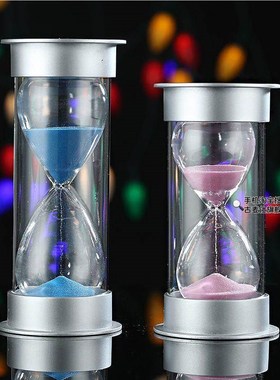 新品银款高清沙漏计时器10/20/30分钟时间流沙摆件2025款创意摆件
