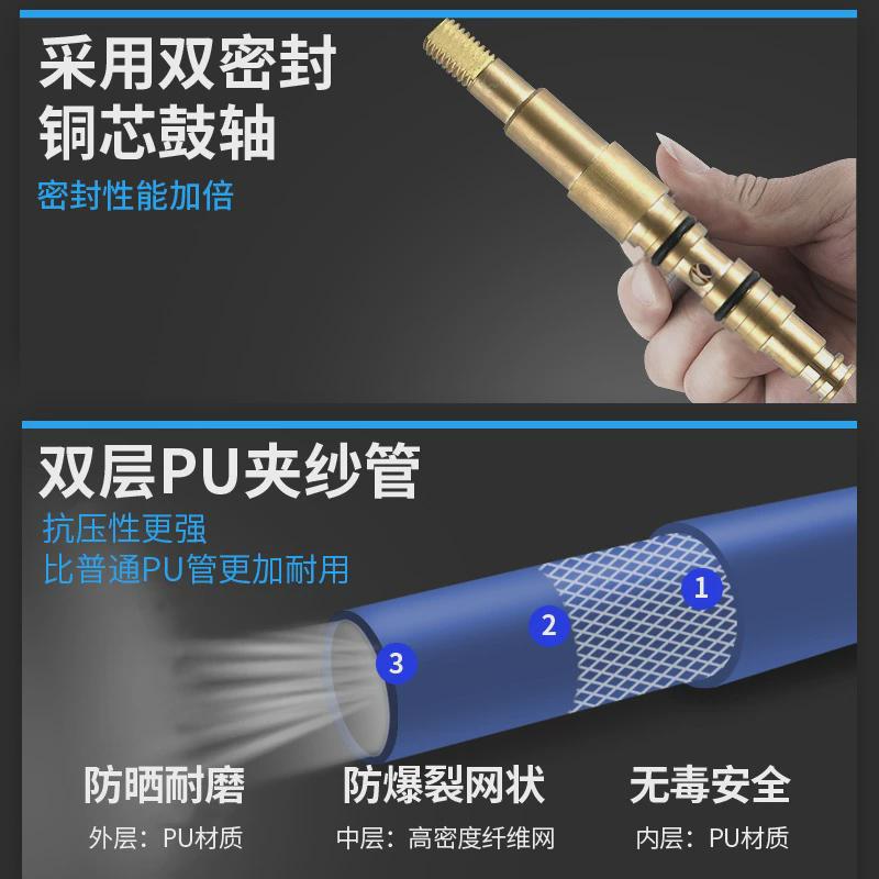 气鼓自动伸缩气管卷管器电鼓水鼓气动工具高压泡沫鼓组合汽鼓盛牌