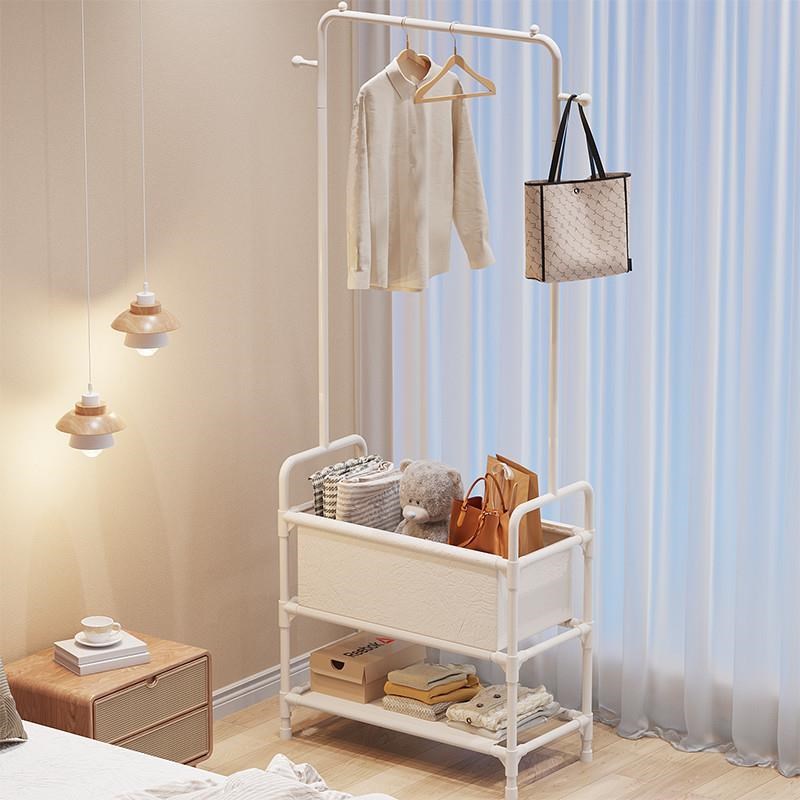 Simple clothes hanger coat storage rack shoe shelf stool