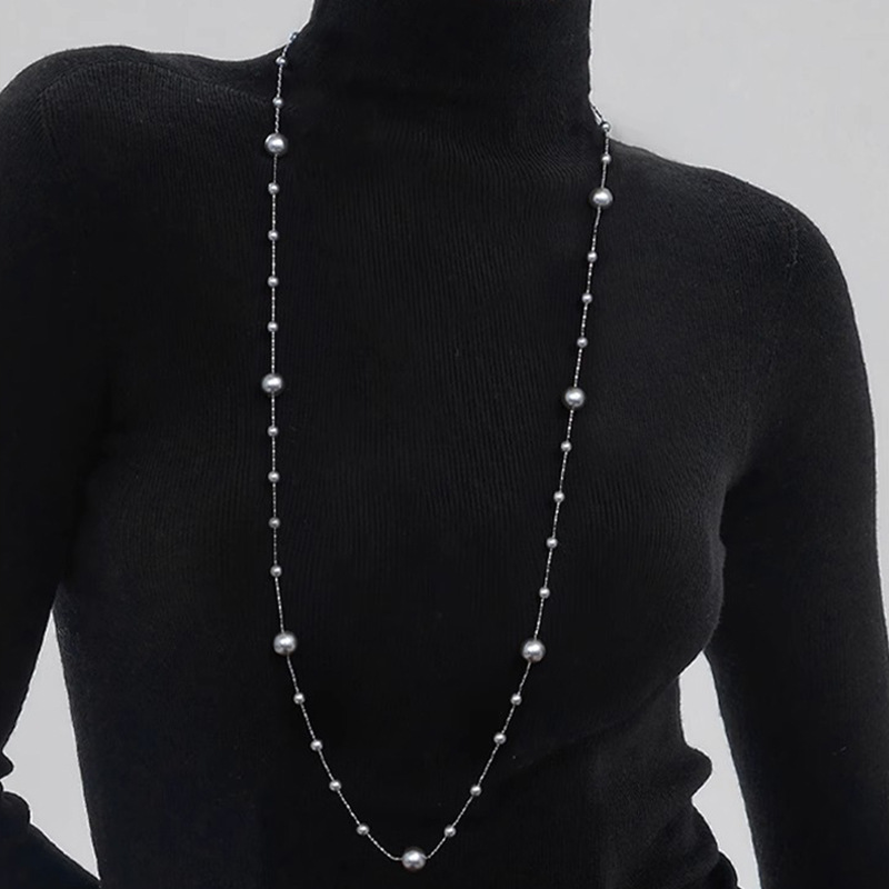 张馨予同款满天星珍珠项链女轻奢高级设计感时尚风叠戴多戴毛衣