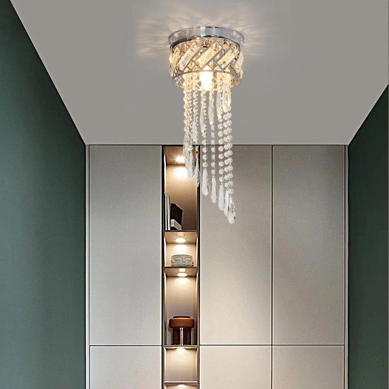 水晶吸顶灯卧室走廊过道门厅玄关阳台LED吸顶灯