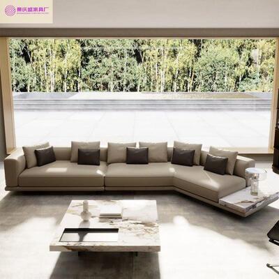 意大利Horizonte地平线真皮沙发轻奢大平层异形极简大小户型沙发