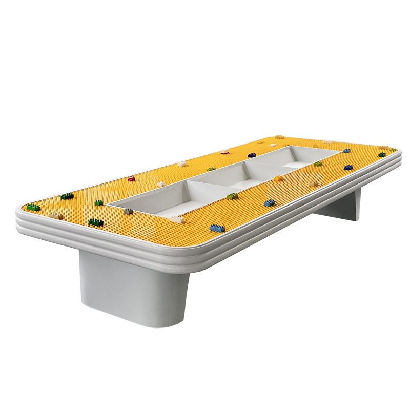 儿童多功能积木桌拼装兼容大颗粒积木玩具大型游戏桌环保儿童房